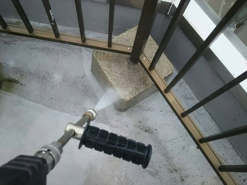 多治見市屋上バイオ洗浄