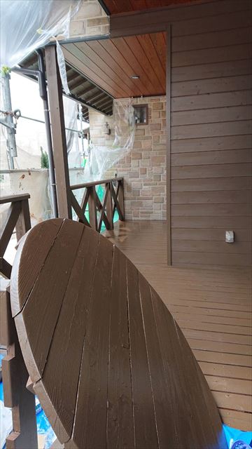 恵那市で外壁塗装 テーブル塗装