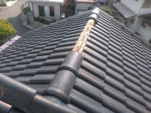 瑞浪　瓦　台風被害
