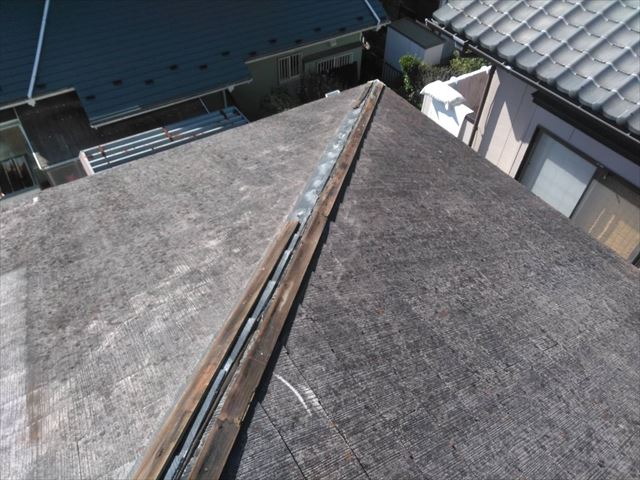 恵那市 棟板金仮対応