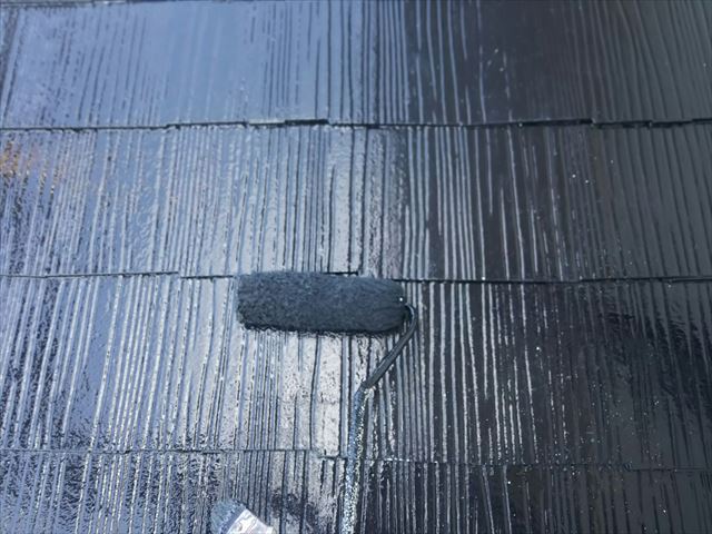 多治見市西坂町でスーパーシャネツサーモＦフッ素で屋根塗装です