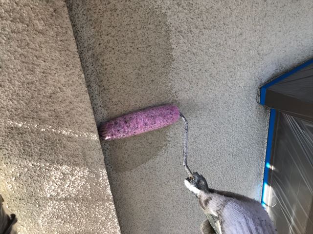 外壁の下塗り塗装です。