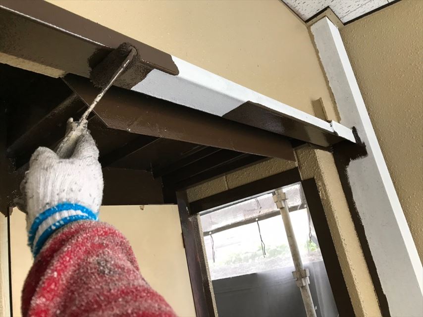 土岐市雨戸枠塗り替え