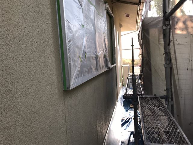 窓の養生です