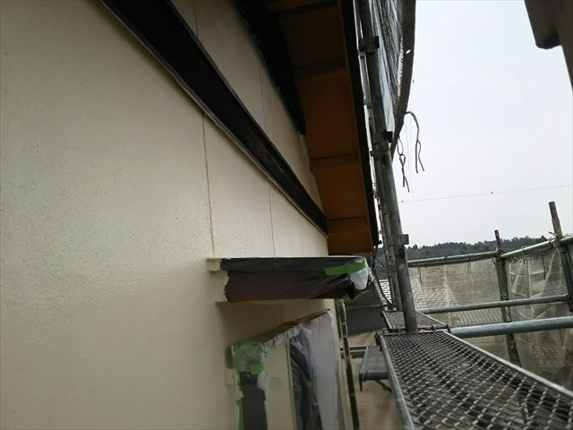 外壁の下塗り1回目、完了