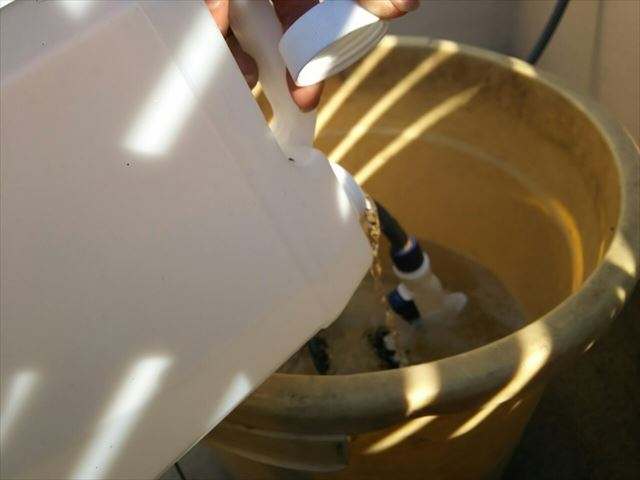 バイオ洗浄と高圧水洗浄です