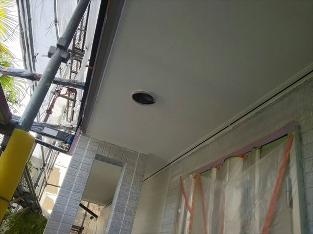 恵那市 軒天塗装2回目