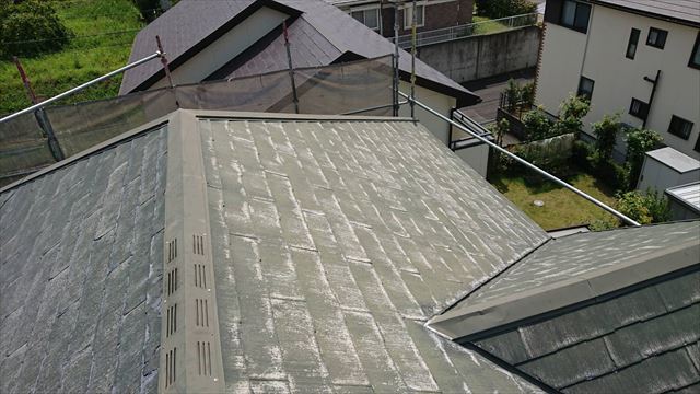 洗浄した屋根です