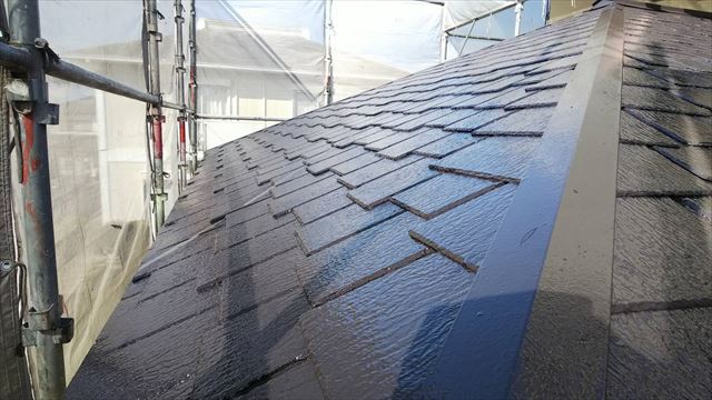 多治見市脇之島町で屋根塗装、スーパーシャネツサーモフッ素塗料