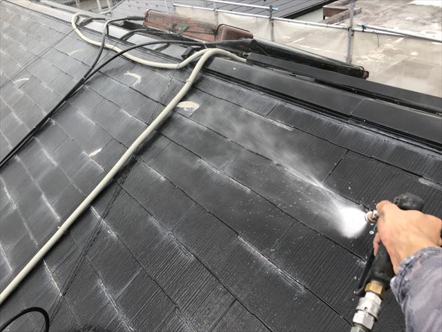 可児市、屋根の洗浄