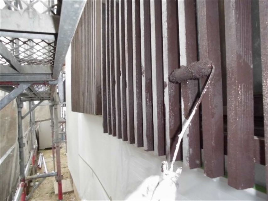 多治見市格子下塗り