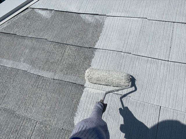 多治見市屋根中塗り