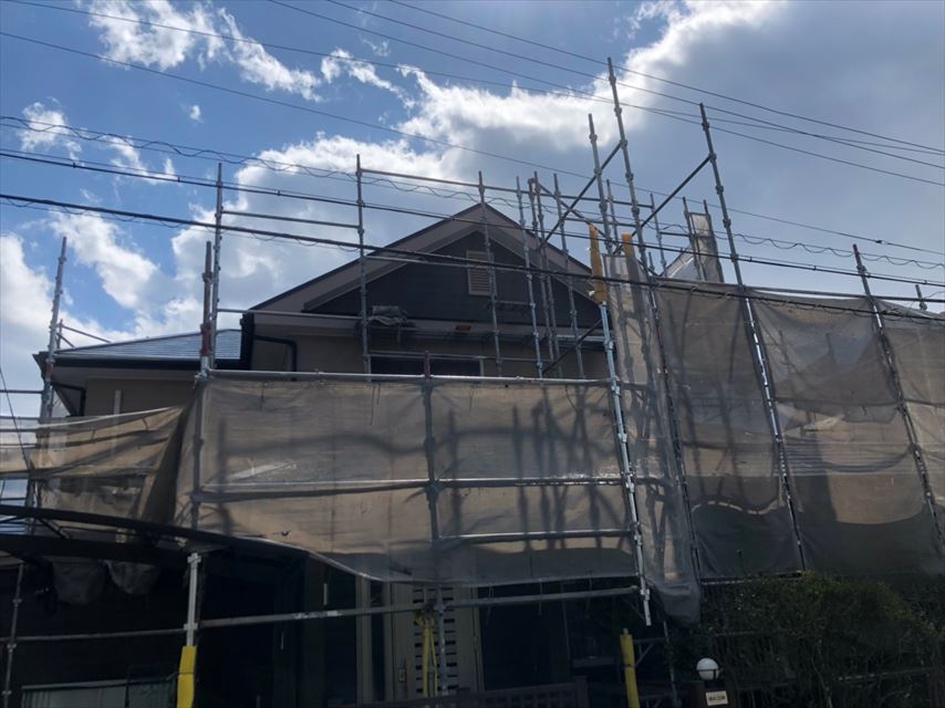 多治見市脇之島町足場解体