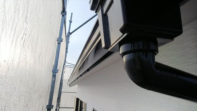 樋、集水器の塗装です