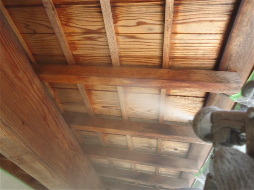 土岐市軒天塗り替え
