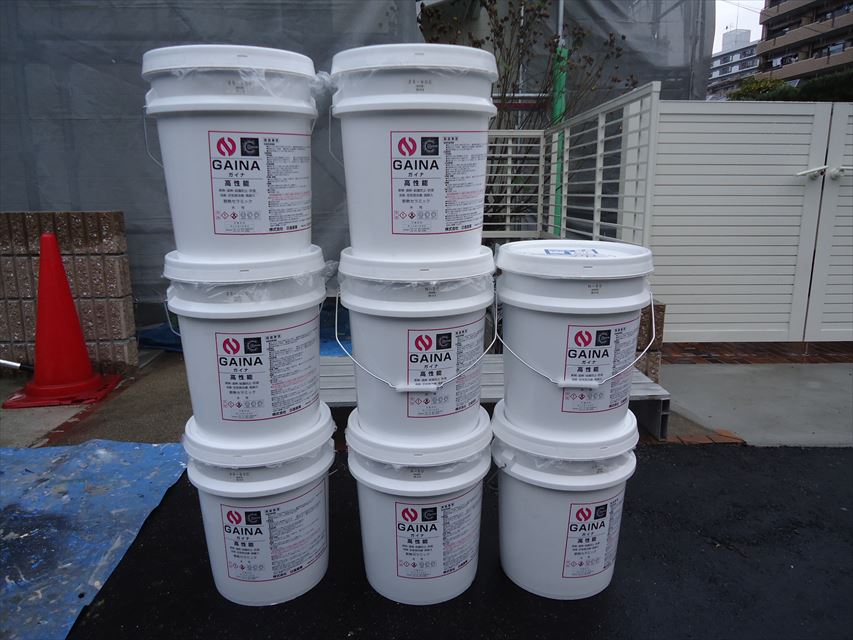 可児市で屋根、外壁を遮熱・断熱塗料のガイナで塗り替えています