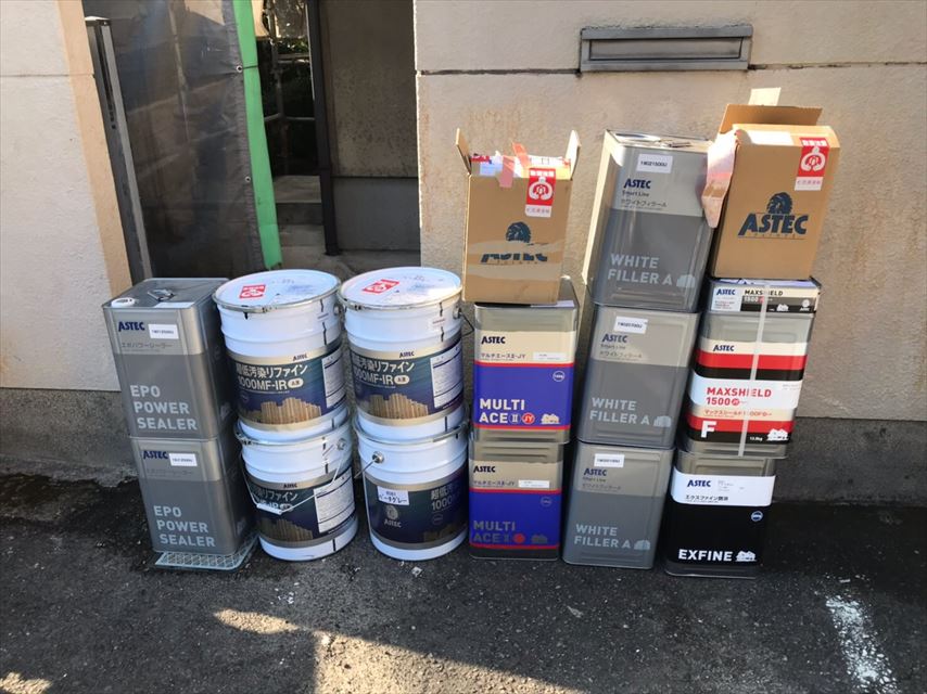 土岐市で塀専用塗料、エクスファインを使って塀の塗り替えをした
