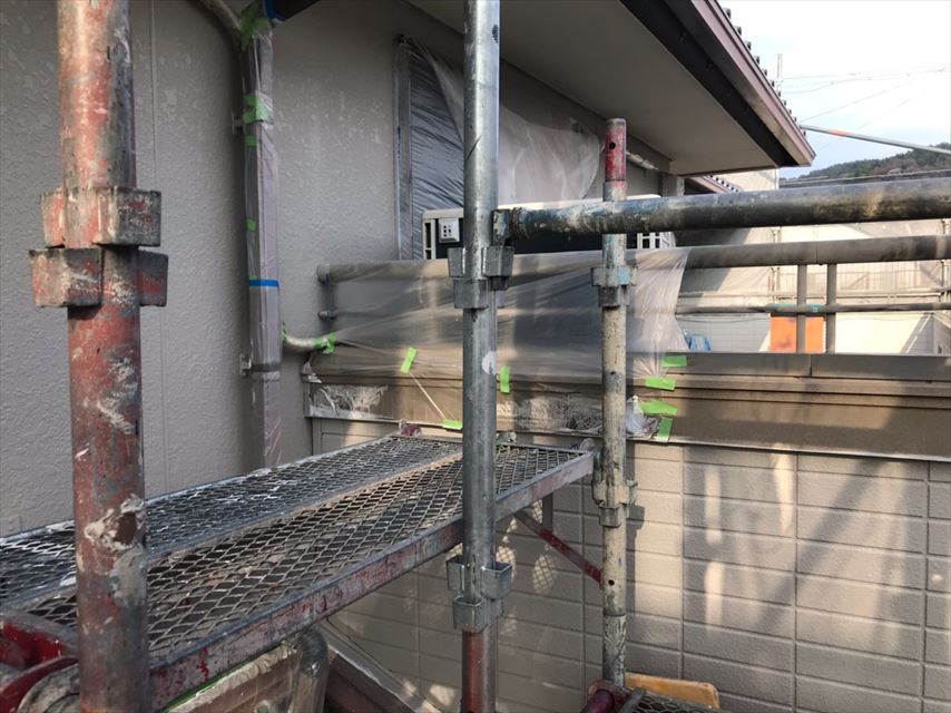 土岐市外壁塗装ベランダ