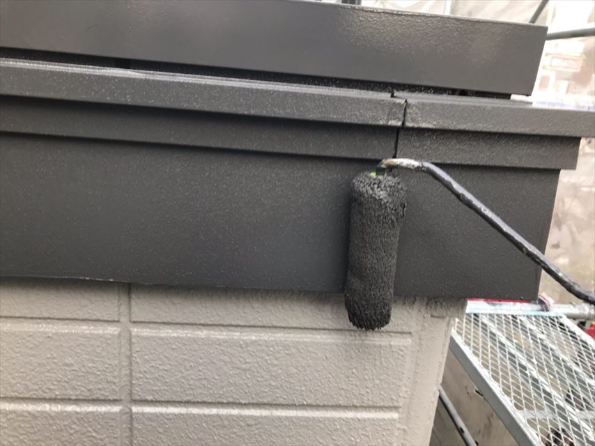 多治見市ベランダ笠木塗り替え