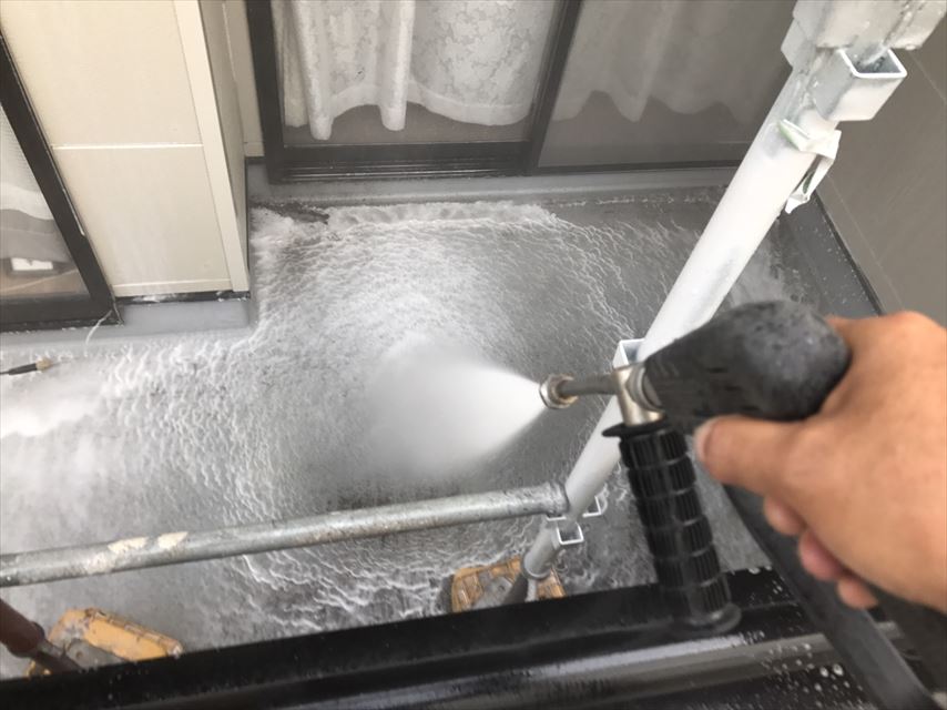 多治見市ベランダバイオ洗浄