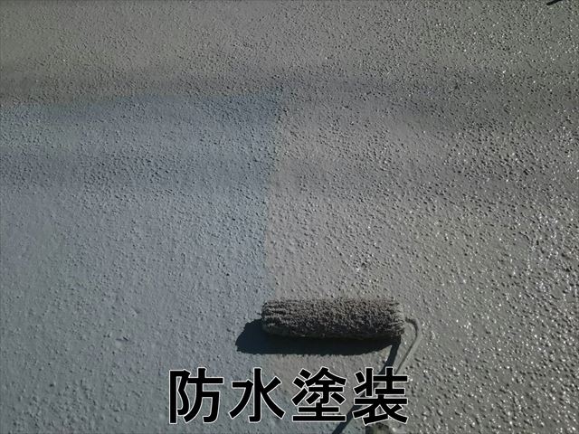 瑞浪市でベランダ防水工事をリボール式で行いました