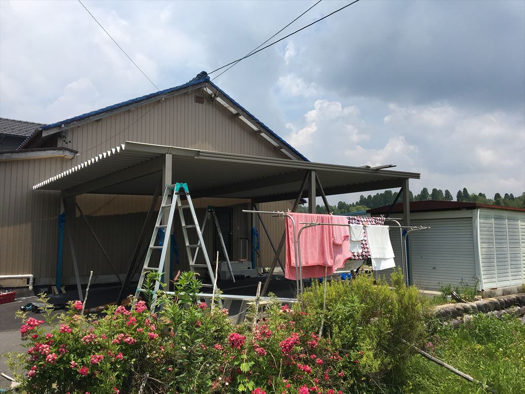 土岐市　大型セッパンガレージ取り付け