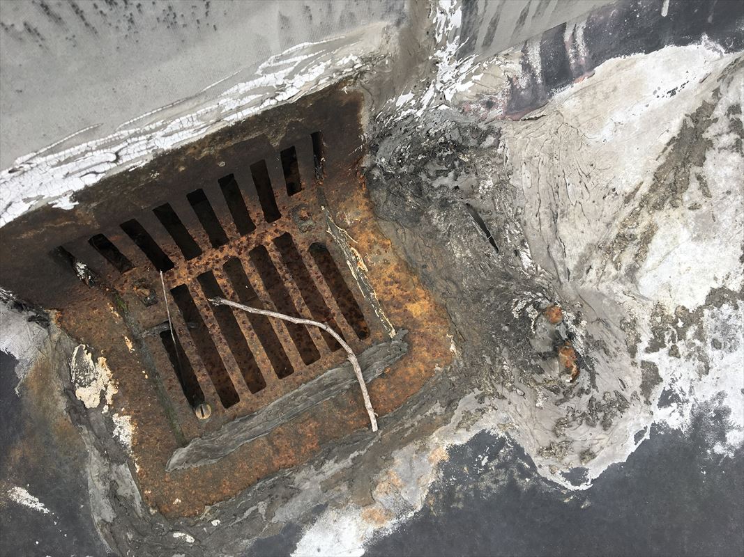 多治見市 防水工事 ドレン回りの改修 雨漏り