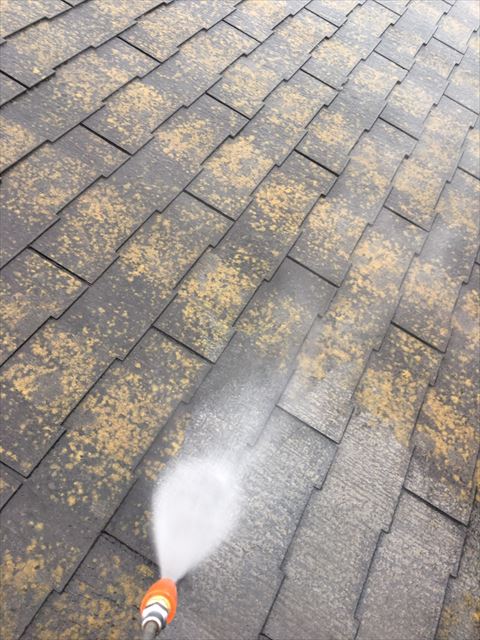 恵那市で、屋根と外壁のバイオ洗浄をおこないました