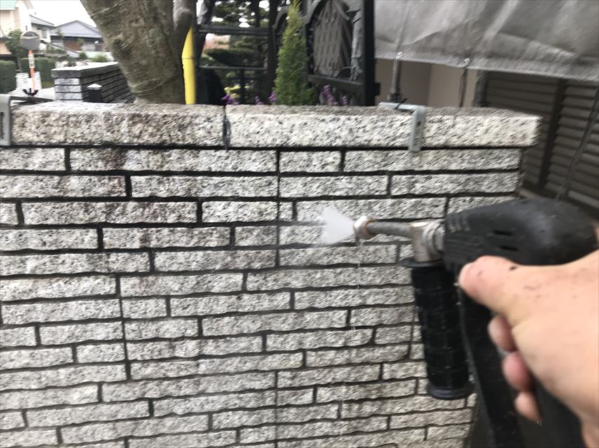 多治見市塀バイオ洗浄