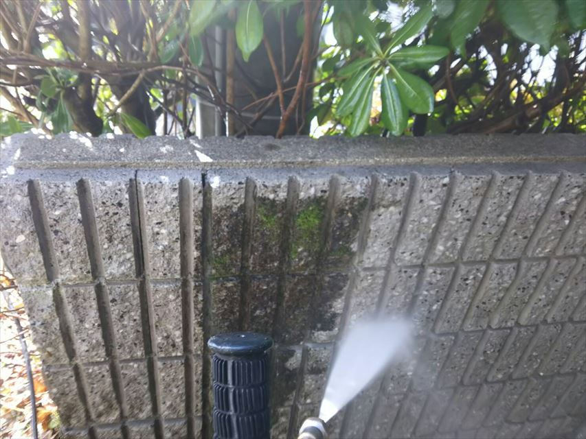 土岐市塀バイオ洗浄