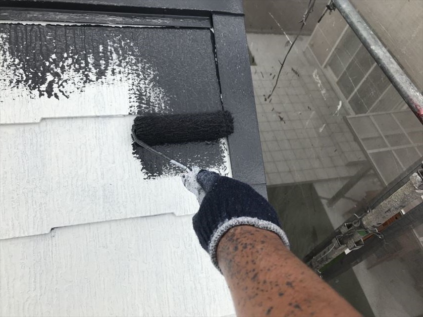 多治見市屋根中塗り