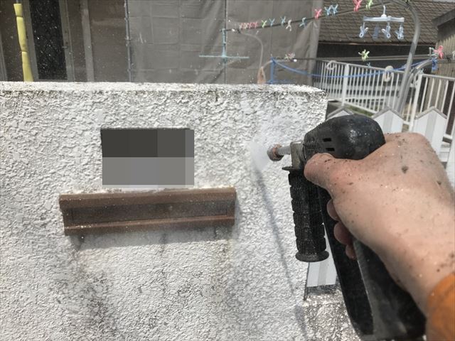 多治見市笠原山田塀洗浄