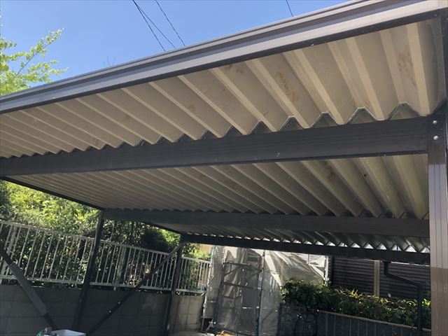 中津川市折半屋根の洗浄