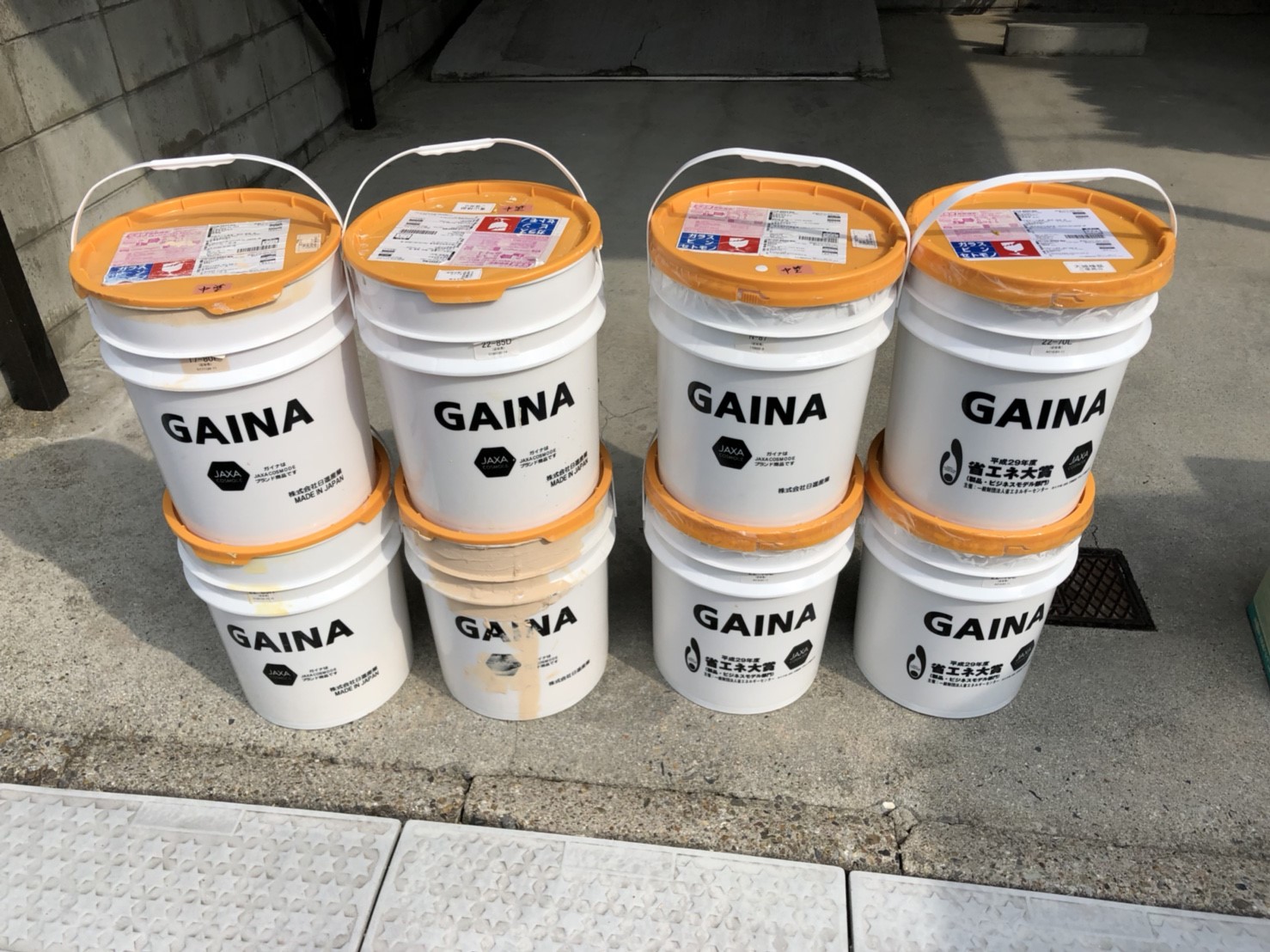 中津川市、上塗り材ガイナ