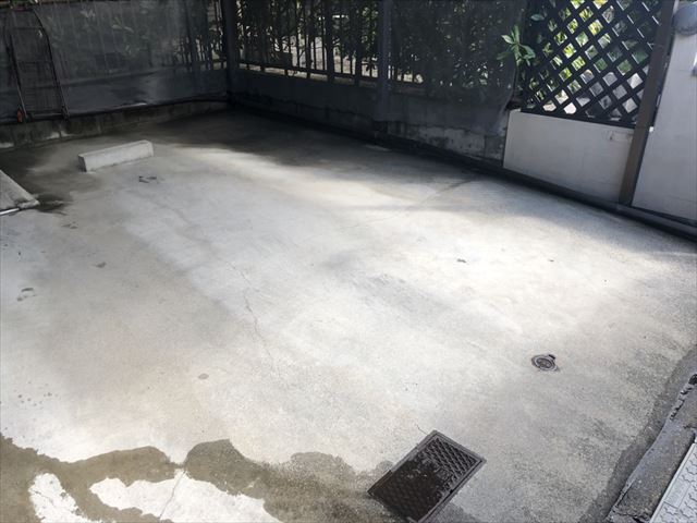 中津川市、駐車場の洗浄