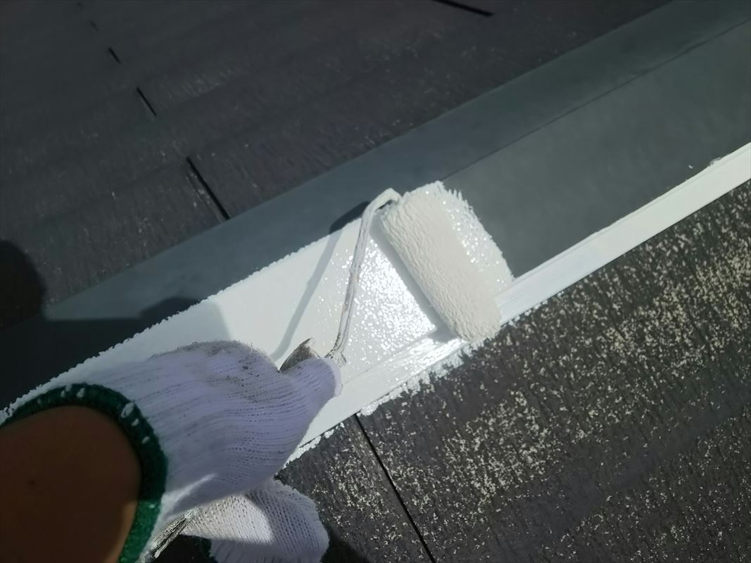 多治見 屋根塗装 板金部の錆止め 鉄部の塗装