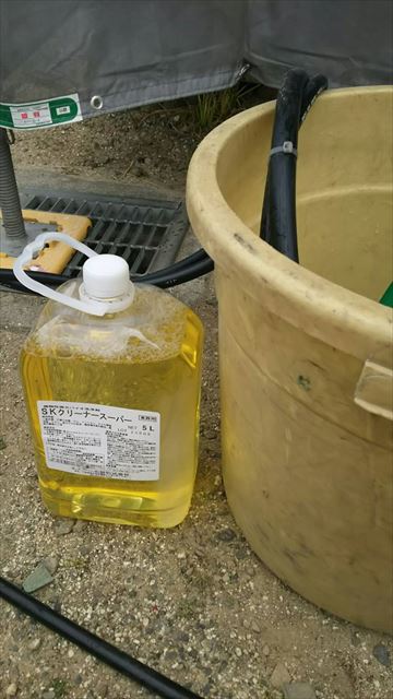 恵那市で外壁塗装の前にバイオ洗浄を行いました。