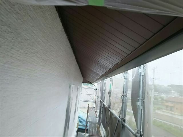 瑞浪市で軒天塗装