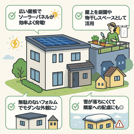 陸屋根には様々なメリットがあります!