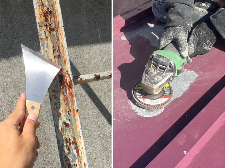 ケレンには手作業や、電動工具を使った方法があります