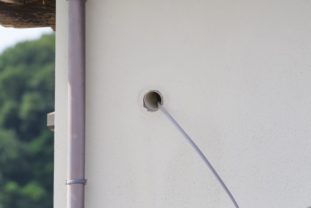 エアコン取付時の穴