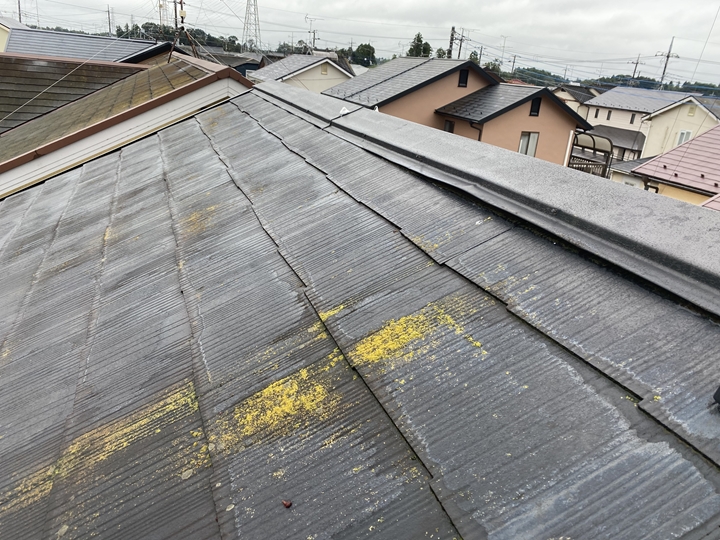 棟板金の浮き、脳天打ち