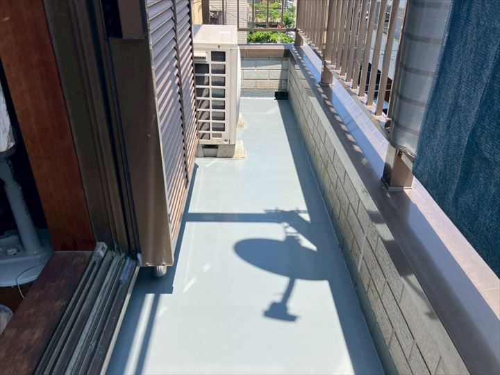 ベランダ防水工事の完了