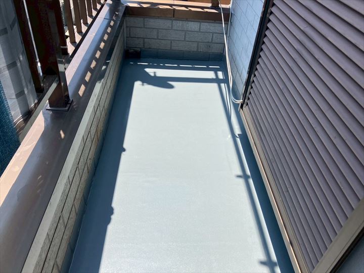 ベランダ防水工事の完了