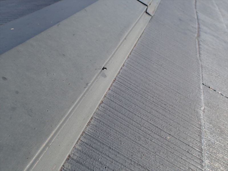 富津市笹毛 棟板金の釘浮き