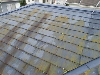 八千代市萱田町で化粧スレートへのメンテナンス、屋根塗装と棟板金補強のご提案