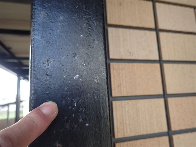 木更津市中里 塗膜の劣化
