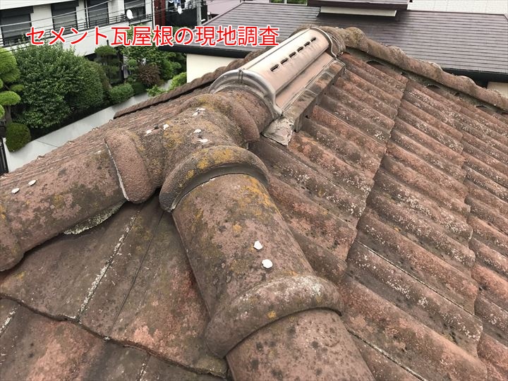 現地調査の結果、棟部分のシーリングに劣化が見られ、一部に欠損も確認されました。