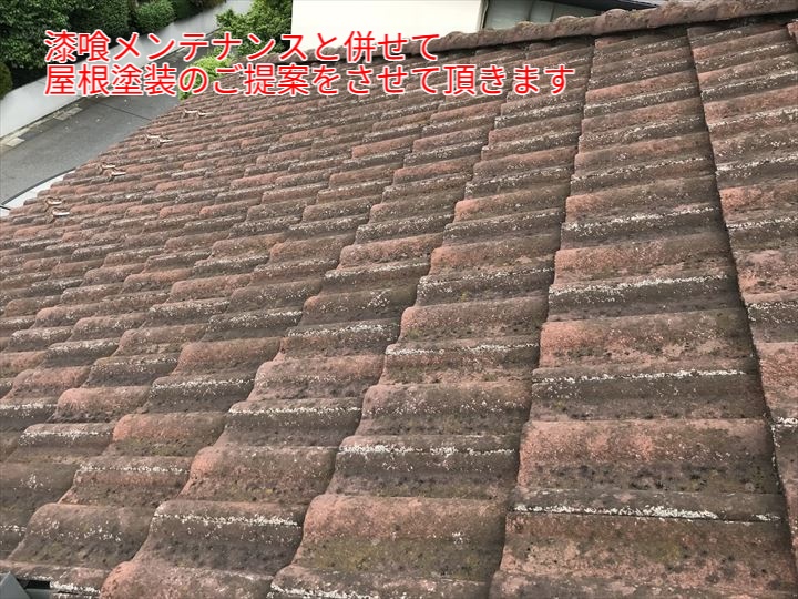 セメント瓦屋根の現地調査と塗装・漆喰メンテナンスのご提案