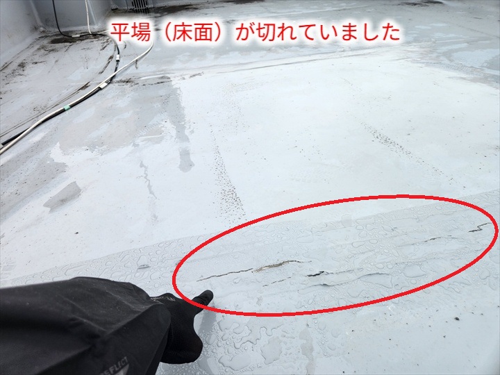 床面シートの破断